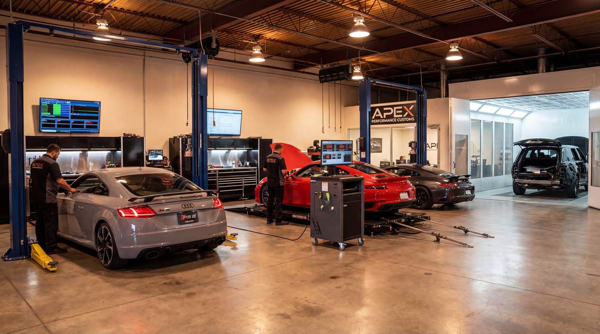 蓝颜修车改装车间视频